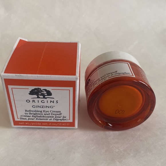 ORIGINS GinZing Refreshing Eye Cream Brighten Depuff 0.5oz $34 CLEAN BEAUTY - Picture 7 of 9